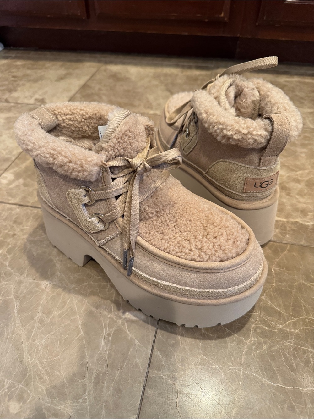 UGG New Heights Lace Up Platform Boots